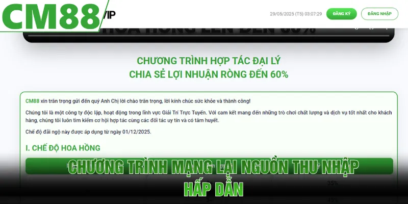 Đại Lý CM88 | Chính Sách Hoa Hồng Cao, Rút Tiền Nhanh