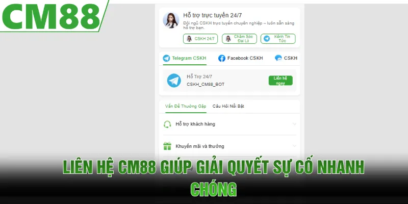 Liên Hệ CM88 | Hỗ Trợ Tức Thì, Giải Đáp Mọi Thắc Mắc