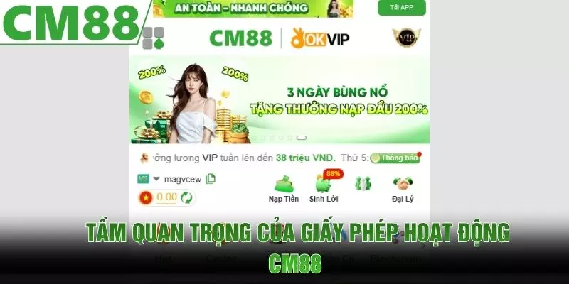 Giấy Phép Hoạt Động CM88 | Minh Bạch Và Hợp Pháp